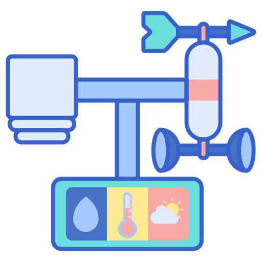 Weather Station Icon used On Embedos Website for various devices that can be monitored in Distributed Solar Site Monitoring Solution