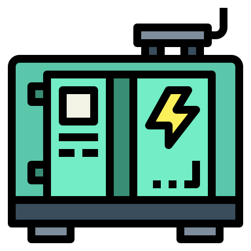Electric Generator Icon used On Embedos Website for various devices that can be monitored in Distributed Solar Site Monitoring Solution