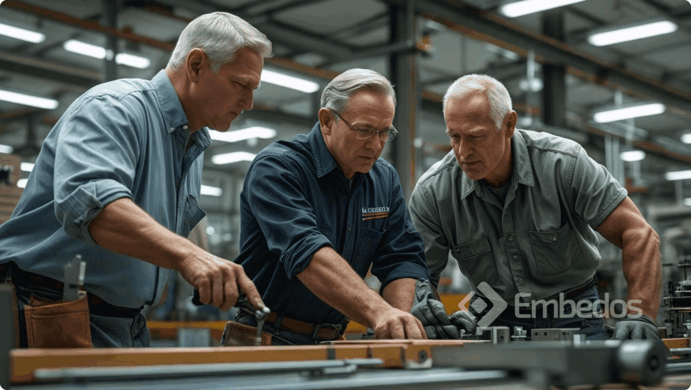Embedos_American Founderss working in a Manufacturing plant